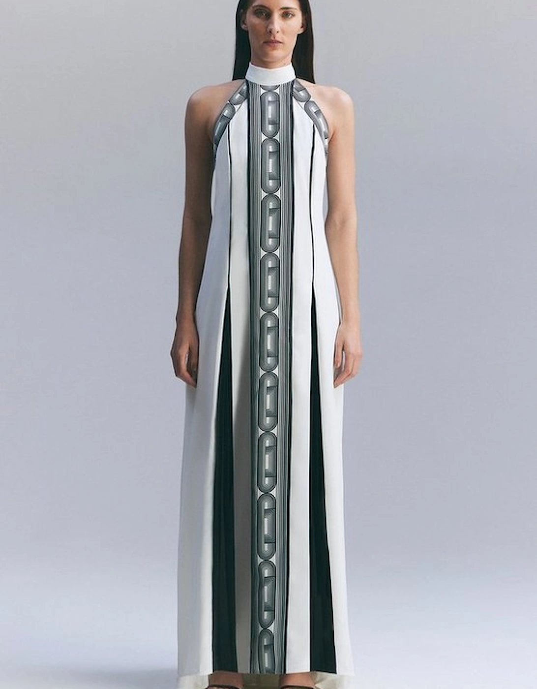 Amelia Graham Printed Statement Woven Gown