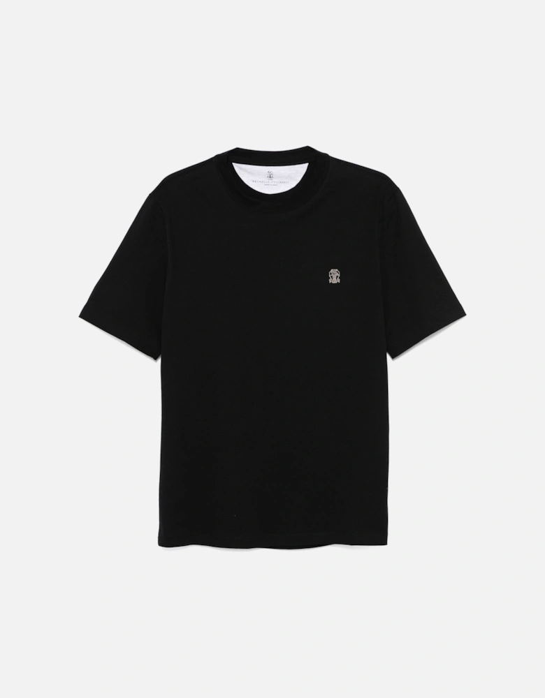 Classic Branded Cotton T-shirt Black