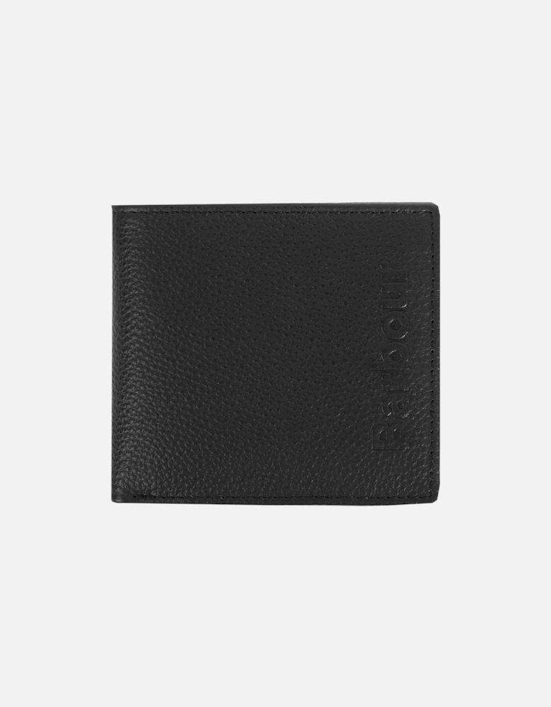 Barbour Black Debossed Logo Wallet In Gift Box