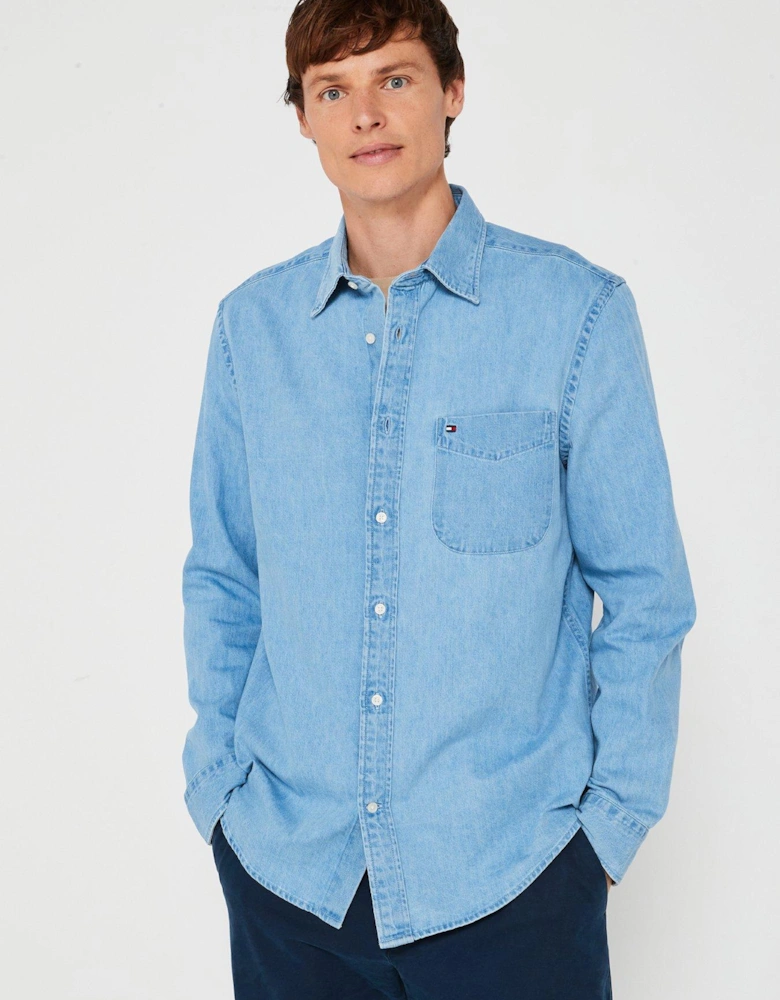 Denim Regular Fit Shirt - Light Blue