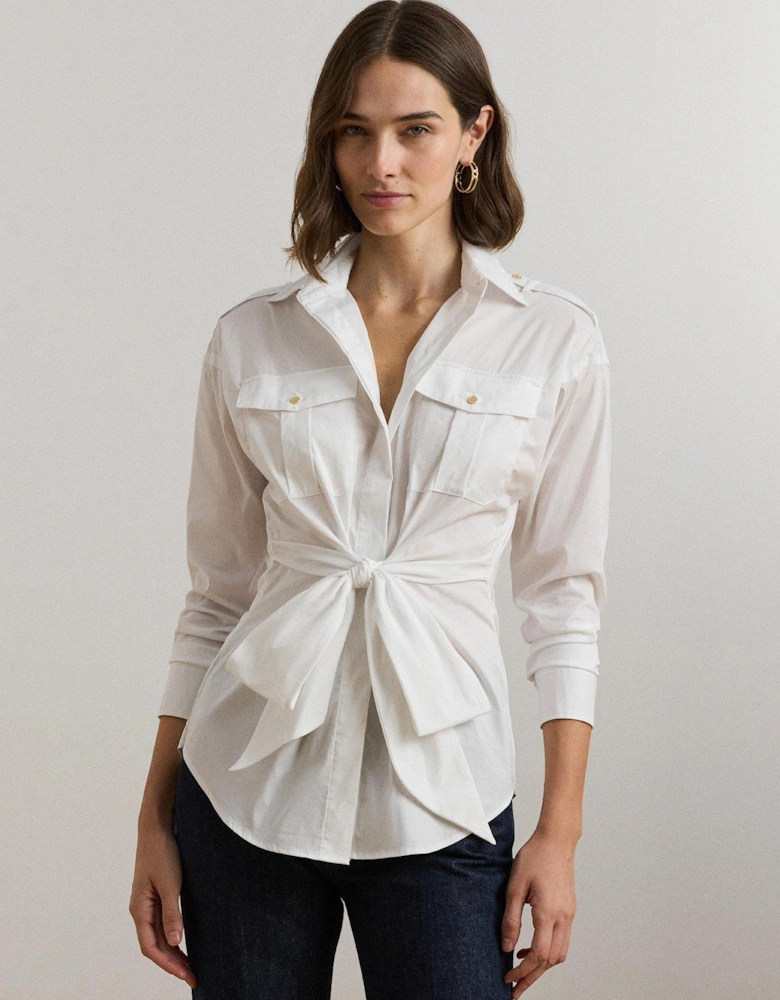 Gionna Long Sleeve Shirt - White