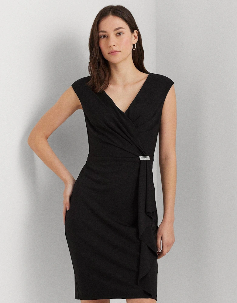 Rylan Short Sleeve Cocktail Dress - Black