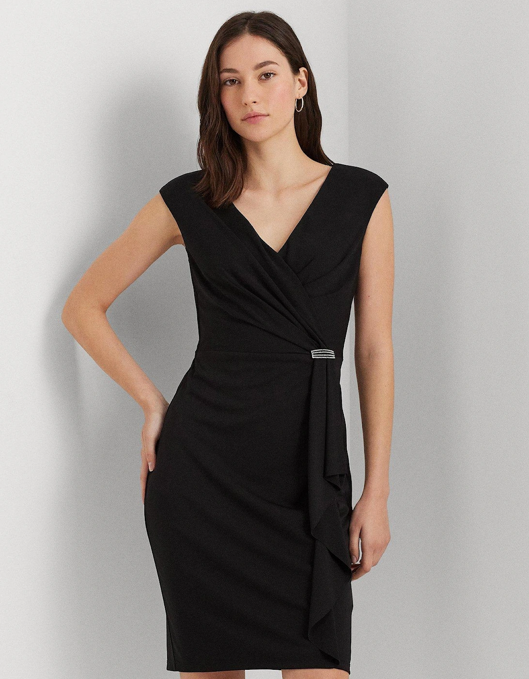 Rylan Short Sleeve Cocktail Dress - Black, 2 of 1