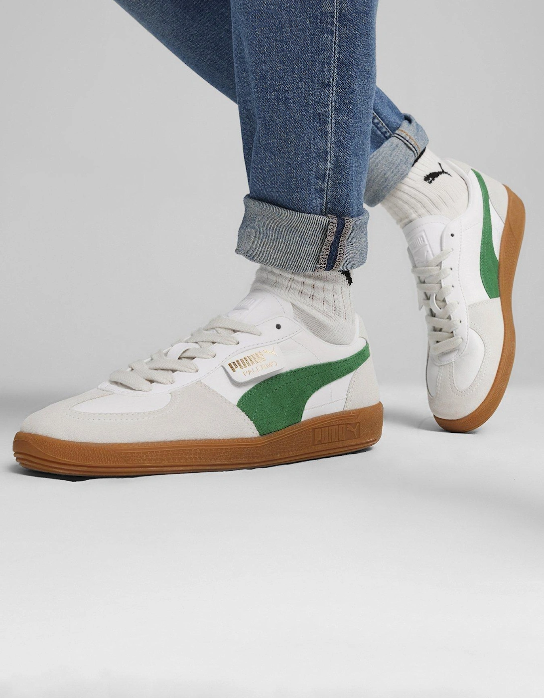 Men's Palermo Trainers - Green/White