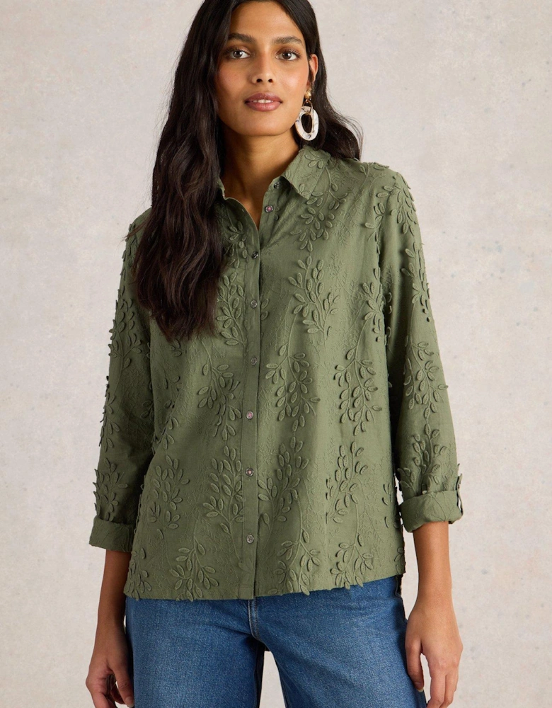 Sophie Embroidered Shirt - Green