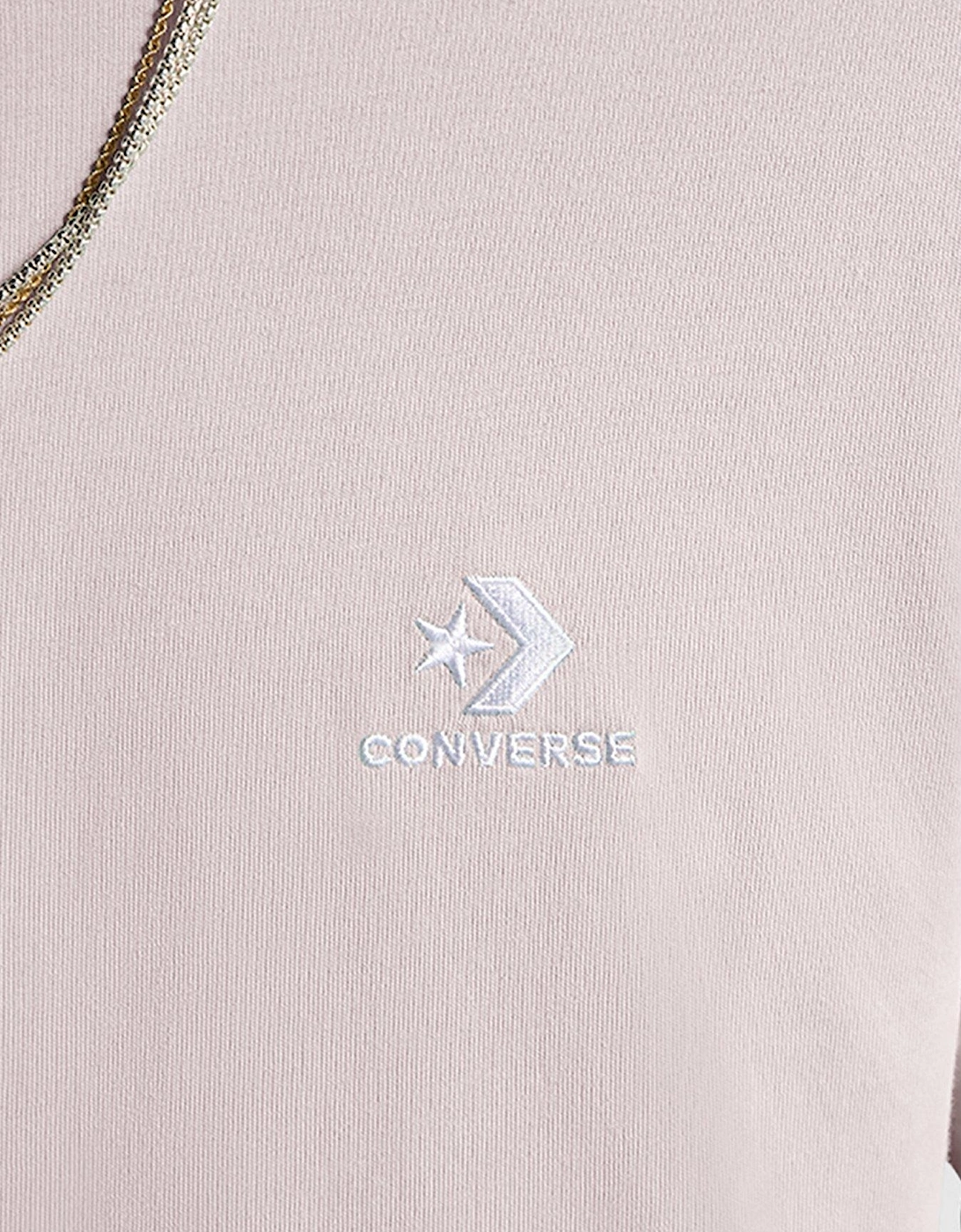 Unisex Left Chest Star Chevron Embroidered T-Shirt - Light Pink
