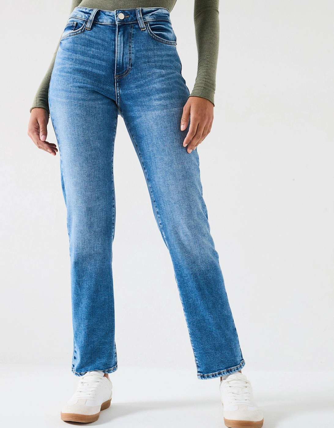 Authentic Straight Leg Jeans - Mid Wash, 2 of 1