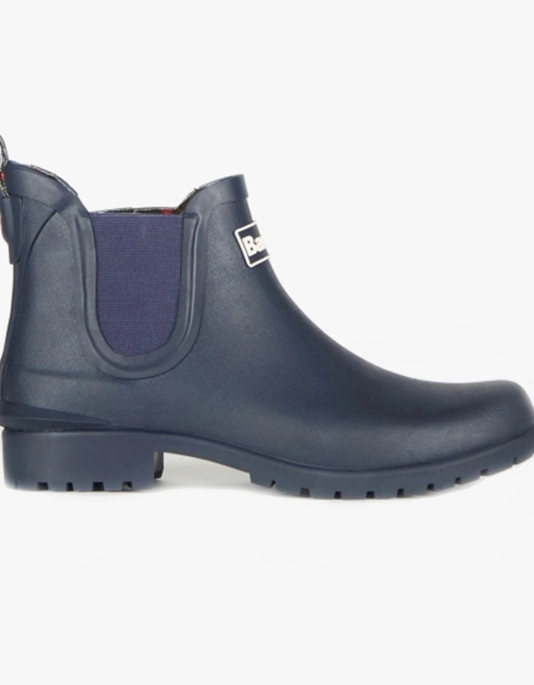 WILTON Womens Chelsea Wellington Boots Navy