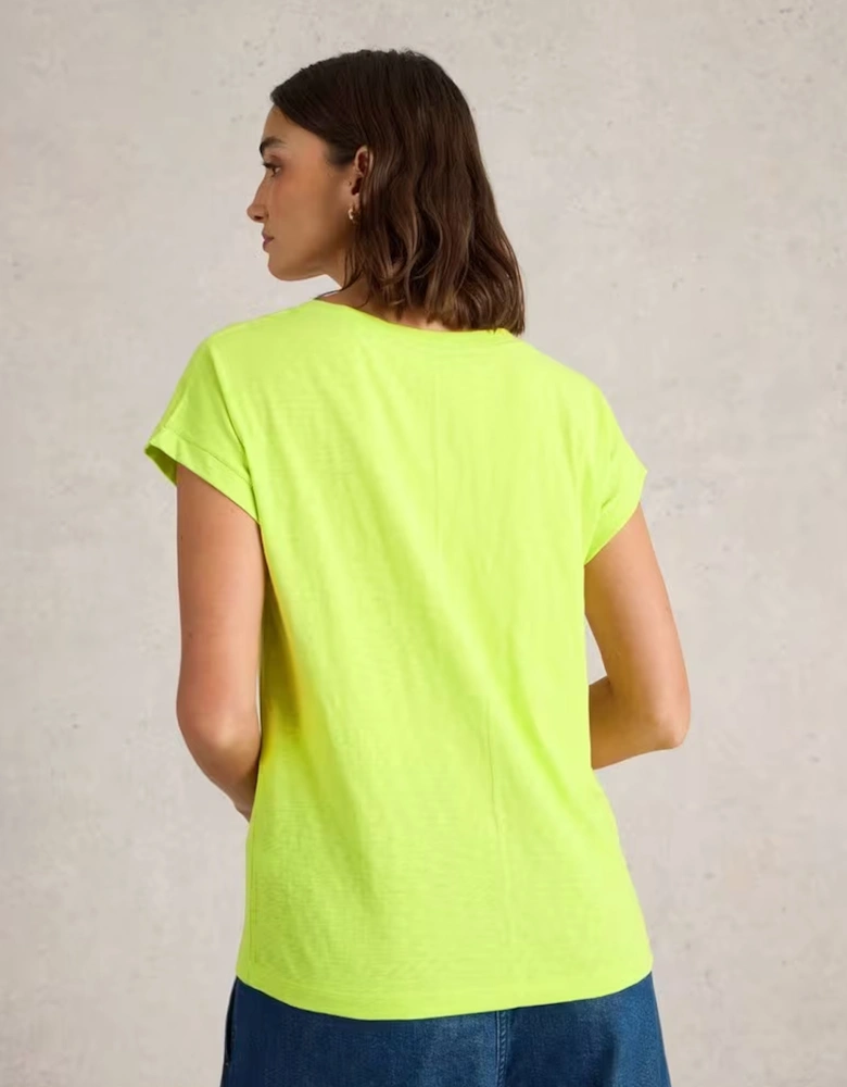 Women's Nelly Notch Neck Tee Bright Yellow