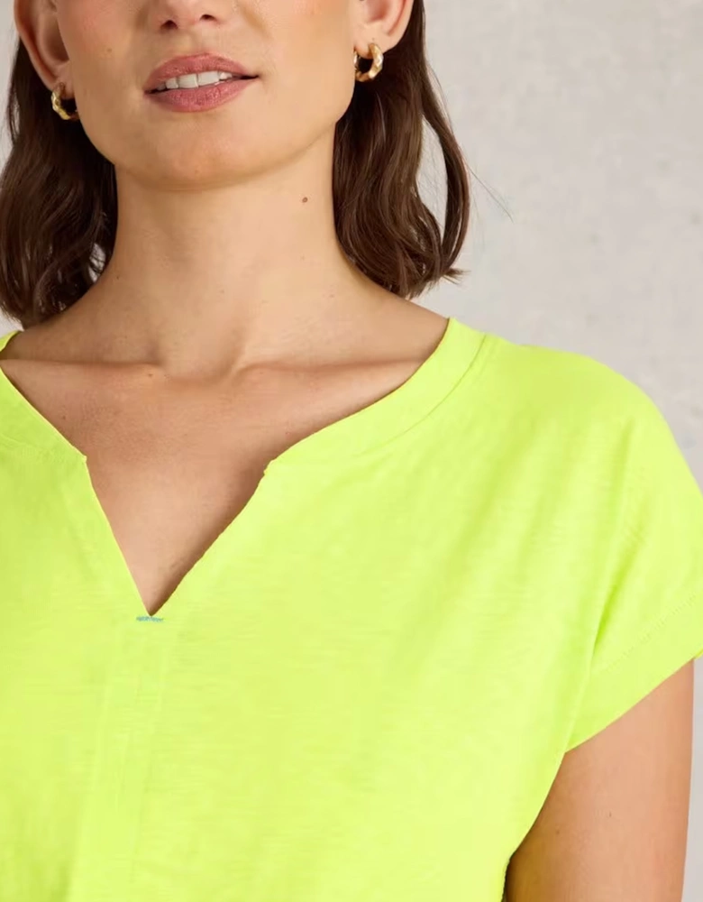 Women's Nelly Notch Neck Tee Bright Yellow