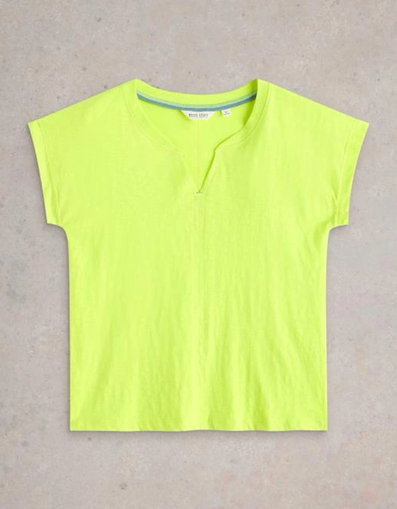 Women's Nelly Notch Neck Tee Bright Yellow