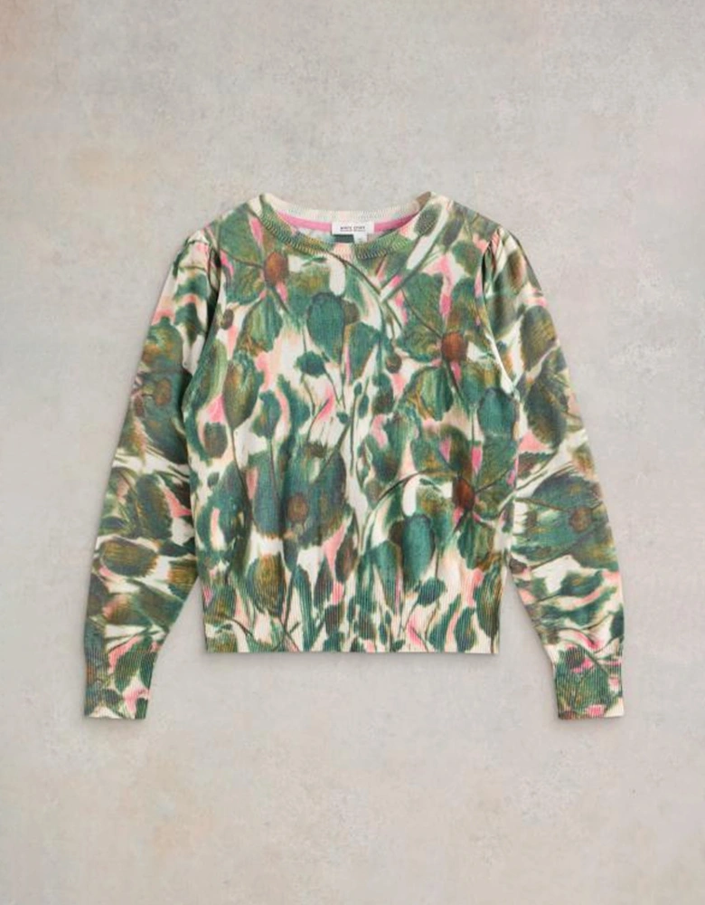 Women's Rosie Jumper Green Print