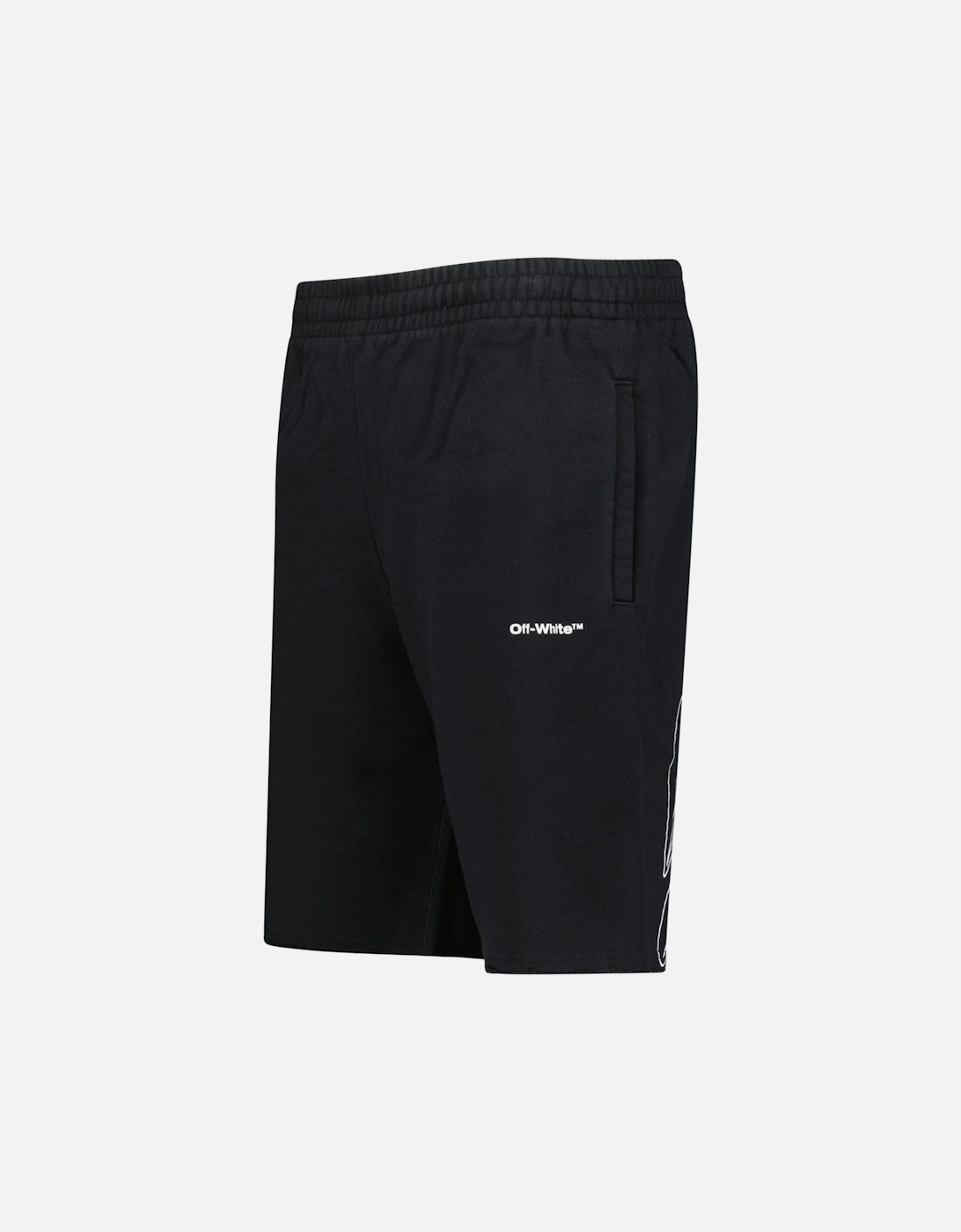 Wave Cotton Sweat Shorts Black