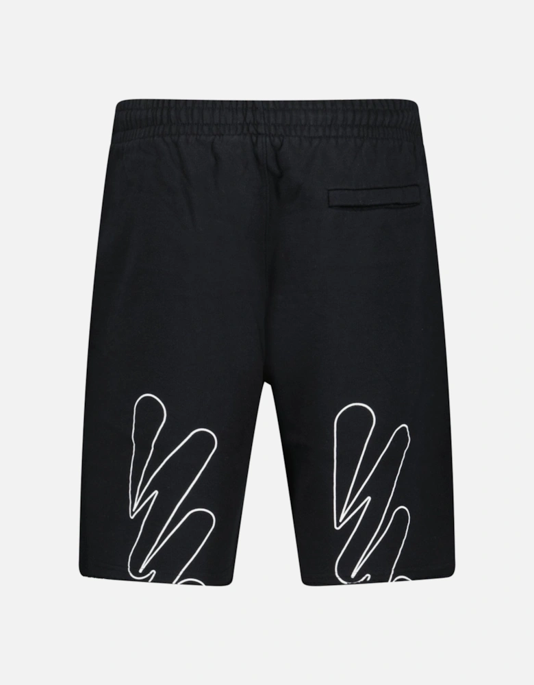 Wave Cotton Sweat Shorts Black