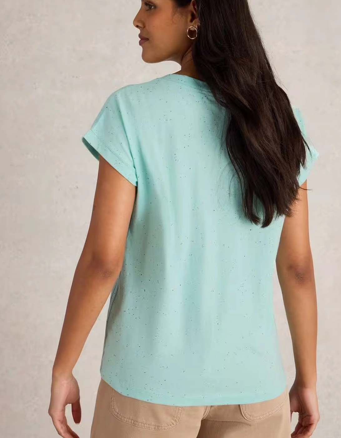 Women's Nelly Nep Notch Neck Tee Bright Blue