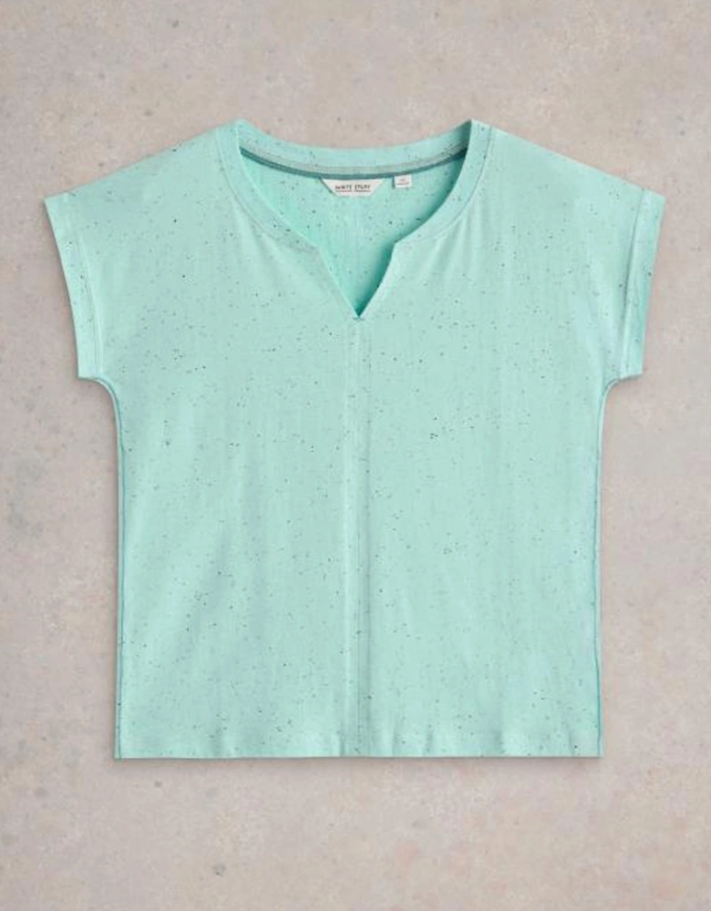 Women's Nelly Nep Notch Neck Tee Bright Blue