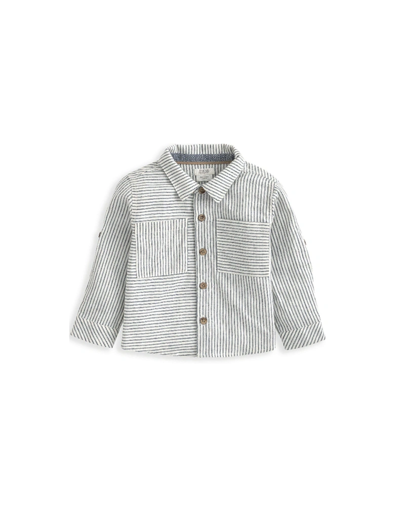 Baby Boys Pinstripe Shirt - Blue