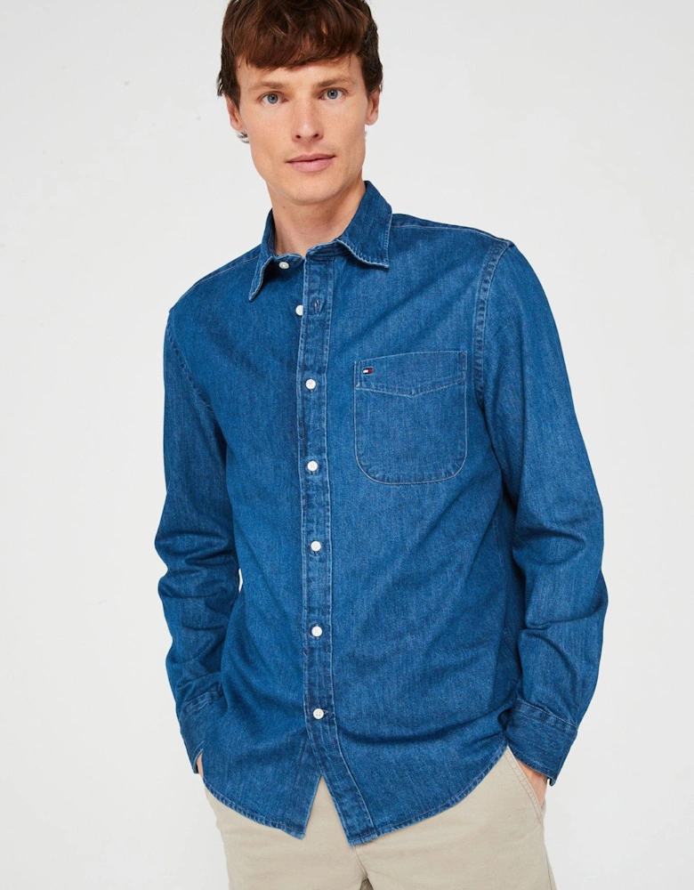 Denim Regular Fit Shirt - Dark Blue