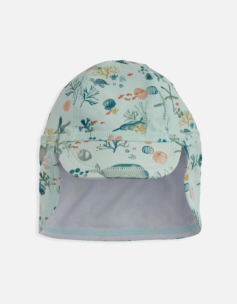 Baby Boys Whale Print Sun Hat - Blue