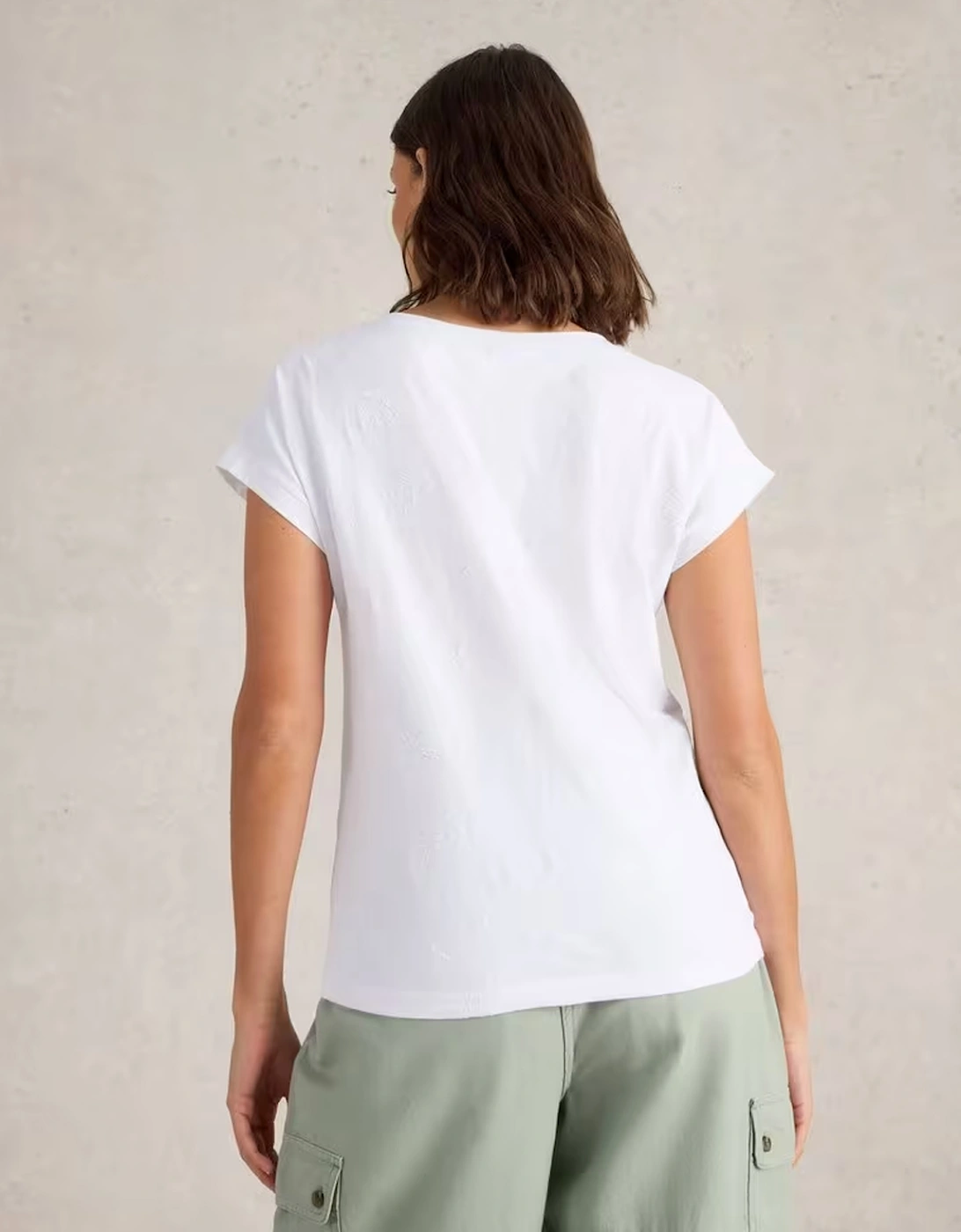 Women's Nelly Embroidered Tee Brilliant White