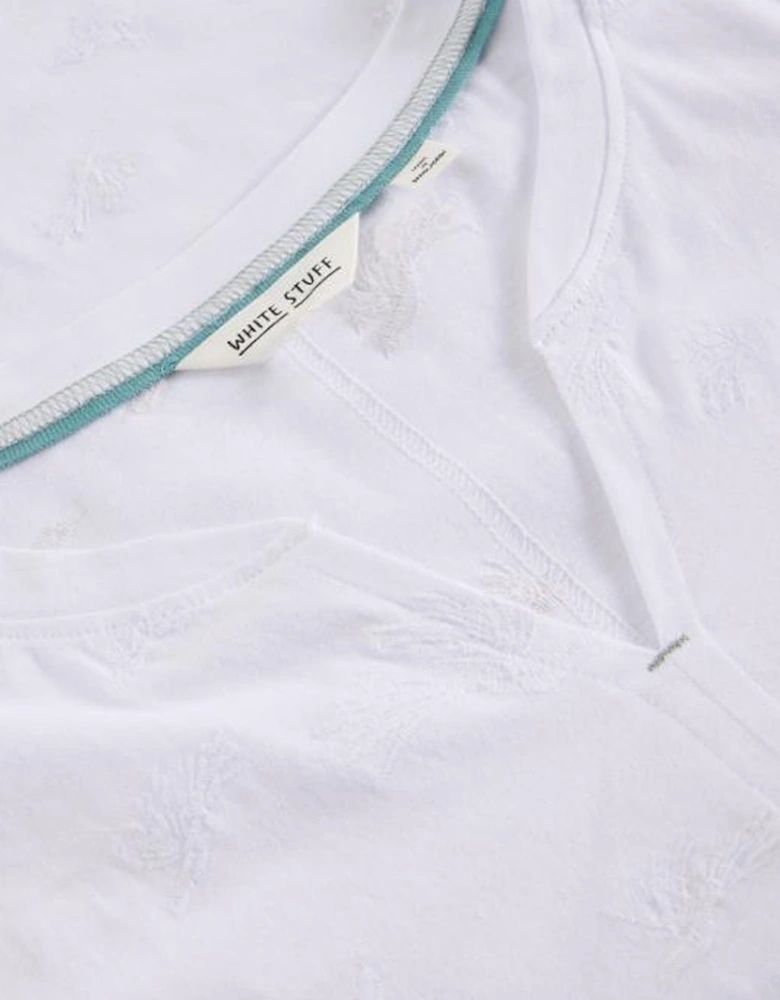 Women's Nelly Embroidered Tee Brilliant White