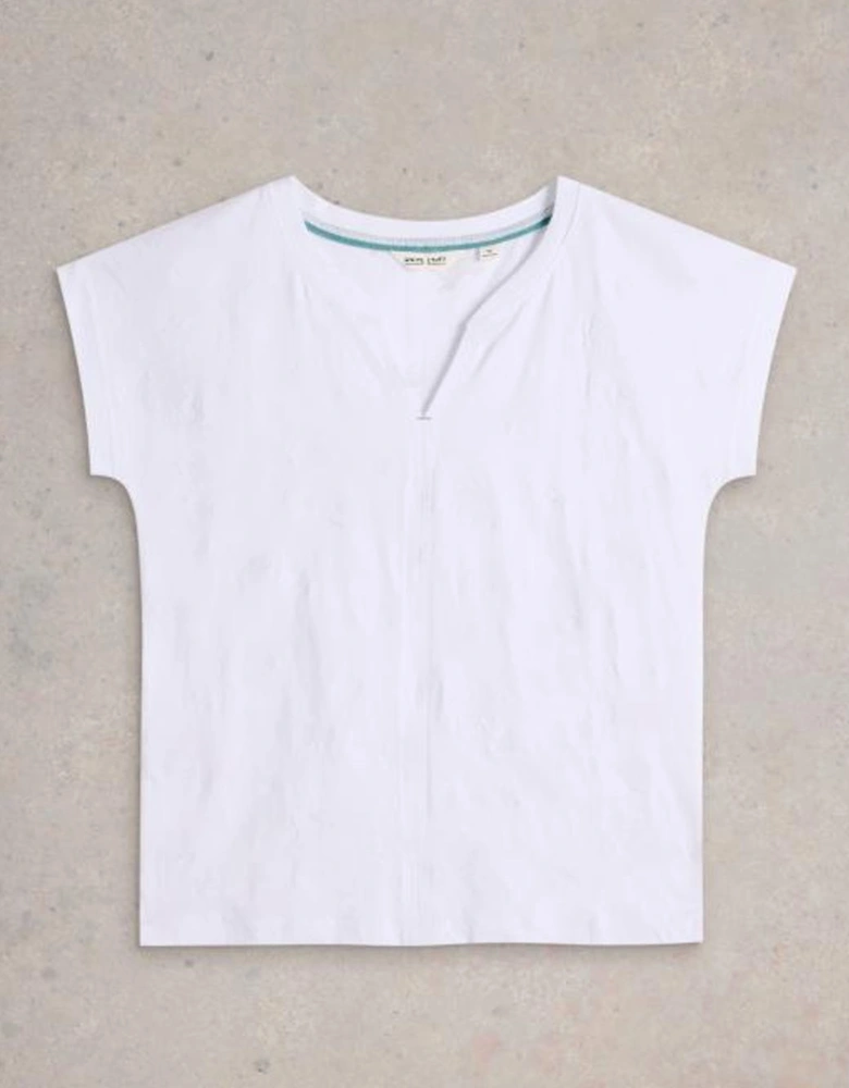 Women's Nelly Embroidered Tee Brilliant White