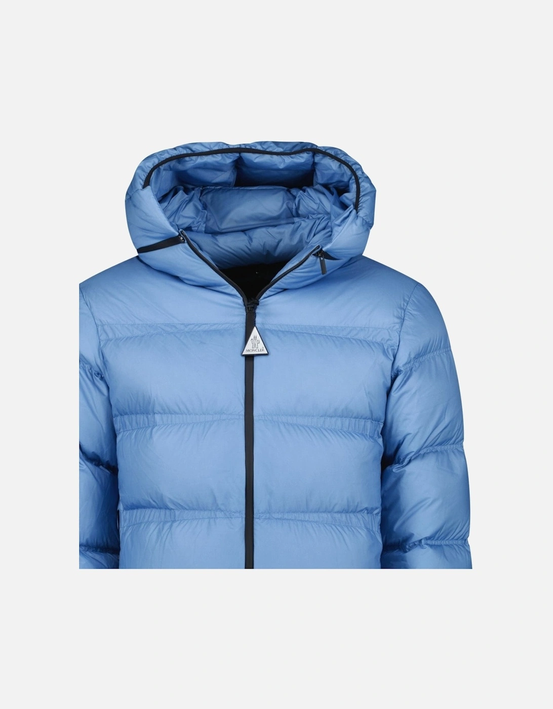 'Masac' Hooded Short Down Jacket Blue