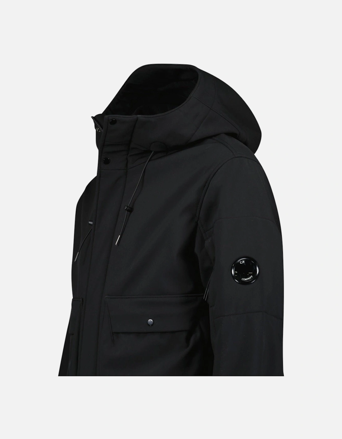 Shell-R Hooded Lens Parka Jacket Black