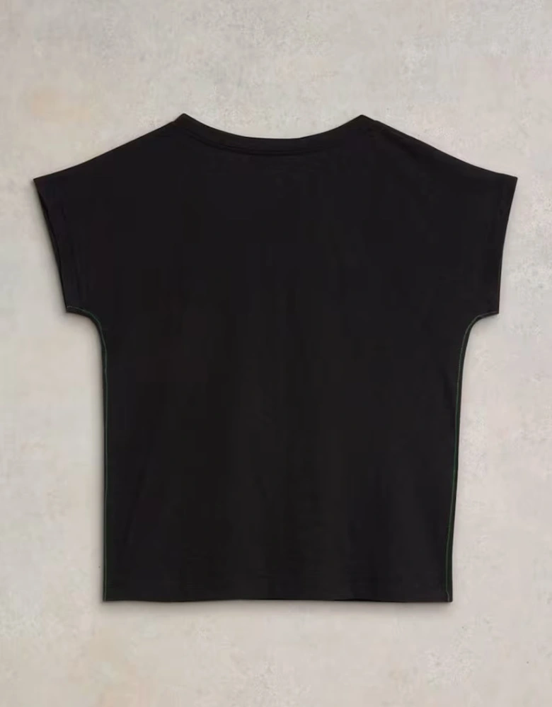 Women's Nelly Notch Neck Tee Pure Black