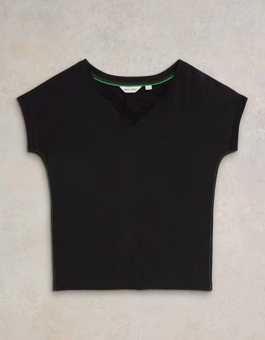 Women's Nelly Notch Neck Tee Pure Black