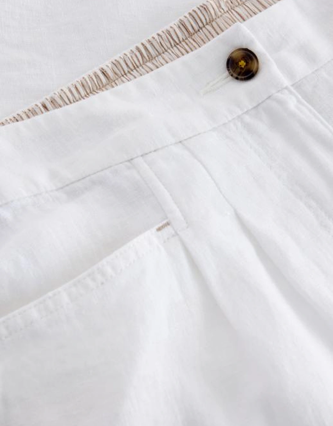 Women's Rowena Linen Trouser Short Brilliant White