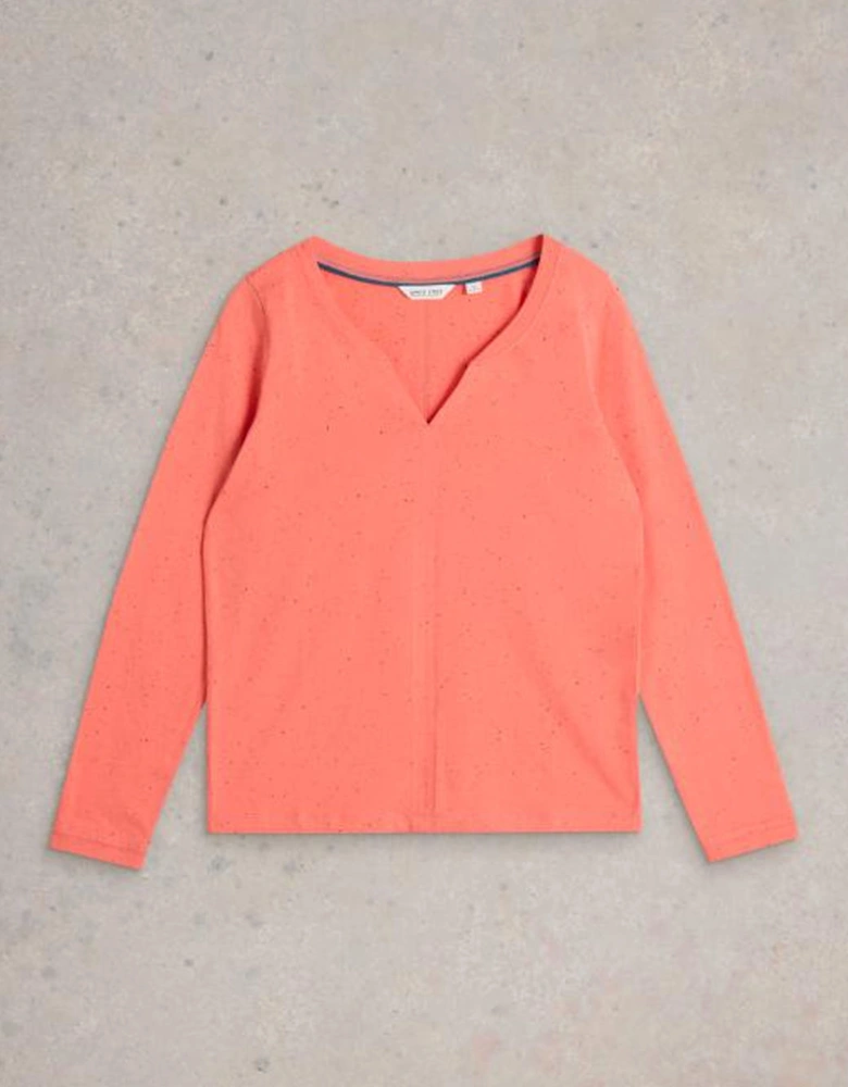 Women's Nelly Nep Long Sleeve Tee Mid Coral