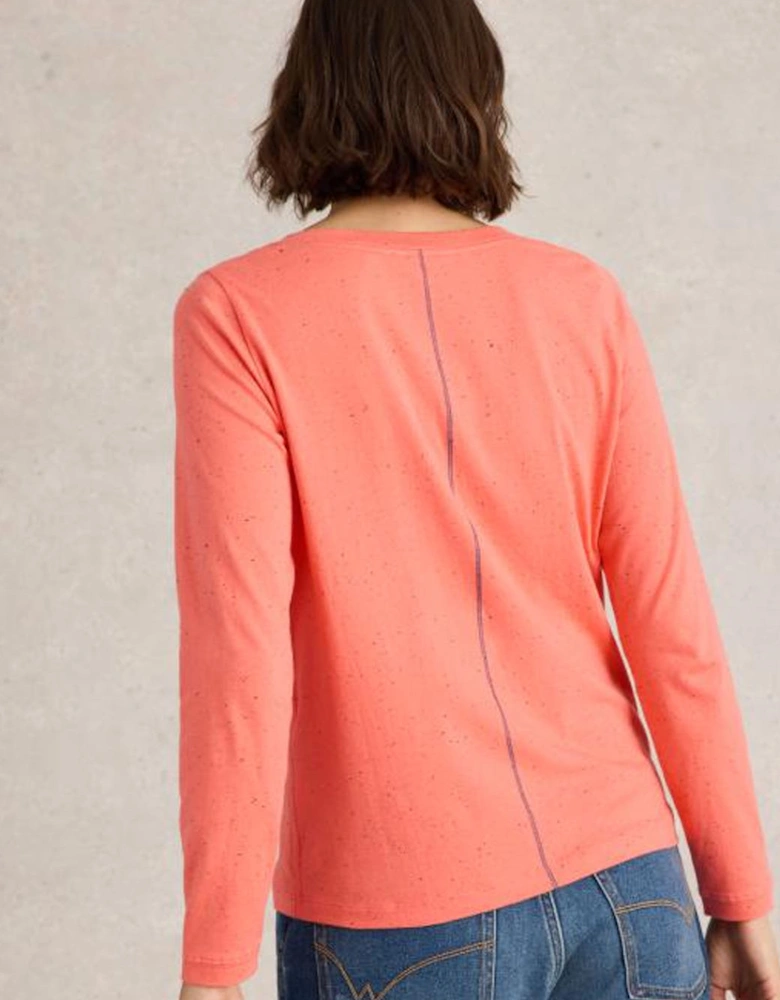 Women's Nelly Nep Long Sleeve Tee Mid Coral