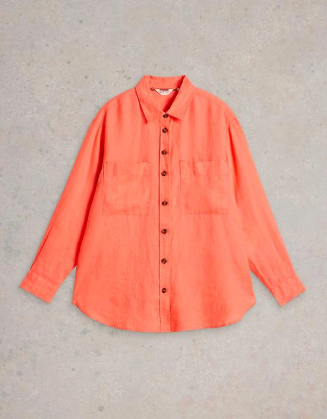 Women's Lydia Linen Shirt Bright Orange