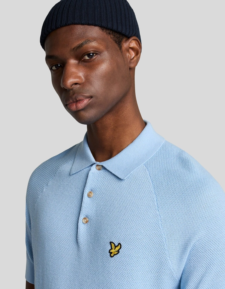 Linen Blend Knitted Polo Shirt