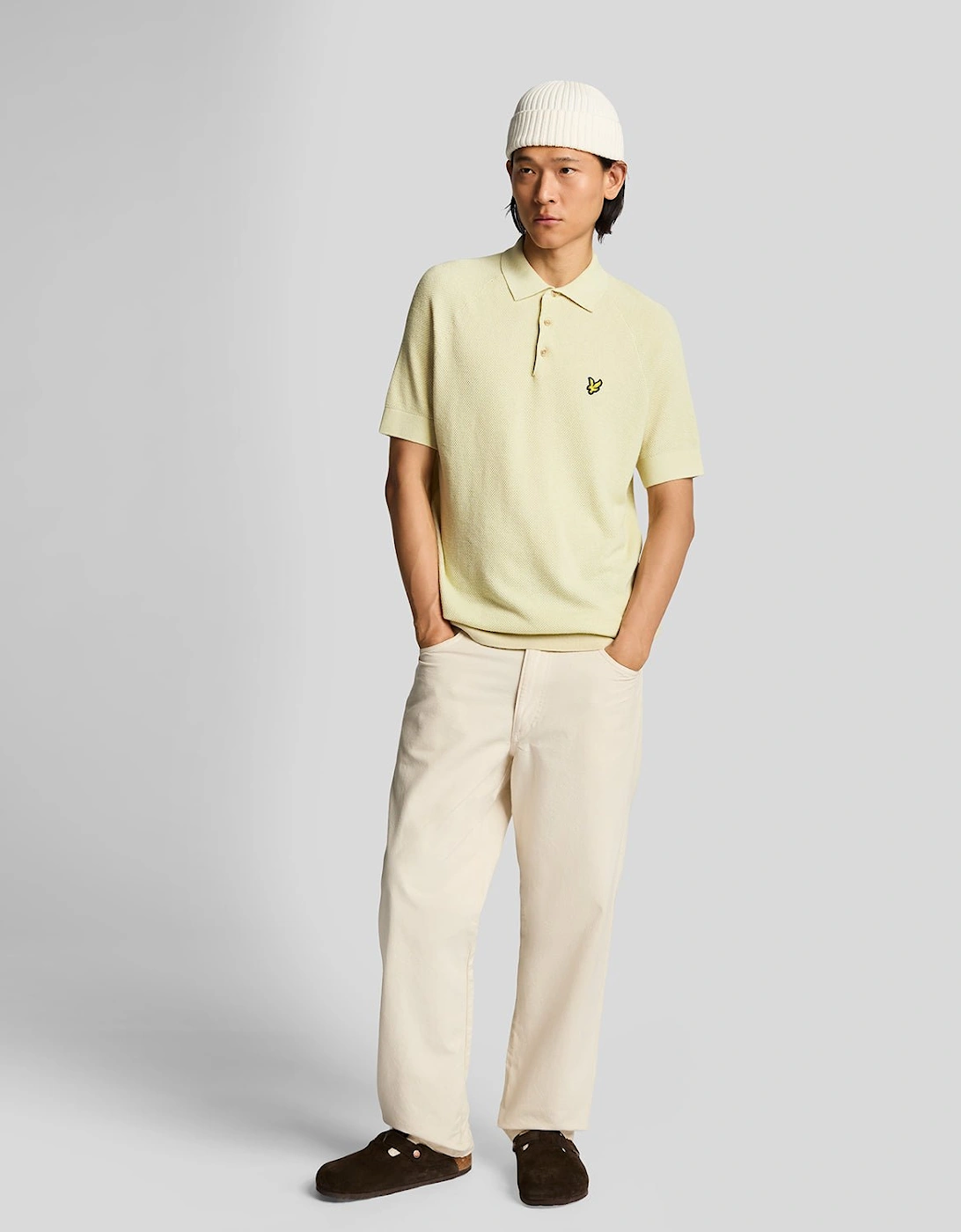 Linen Blend Knitted Polo Shirt