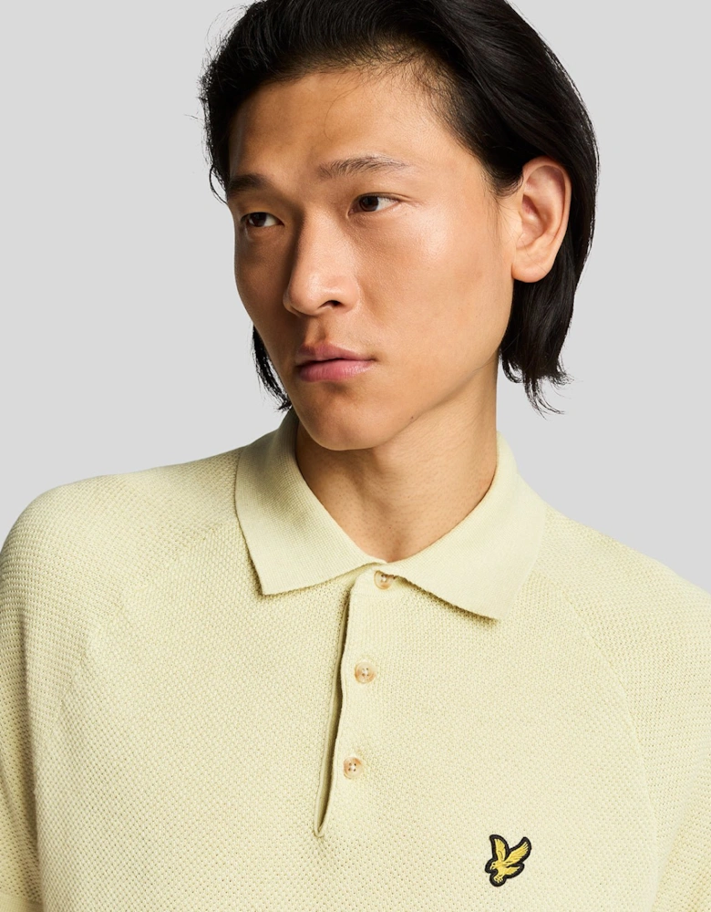 Linen Blend Knitted Polo Shirt