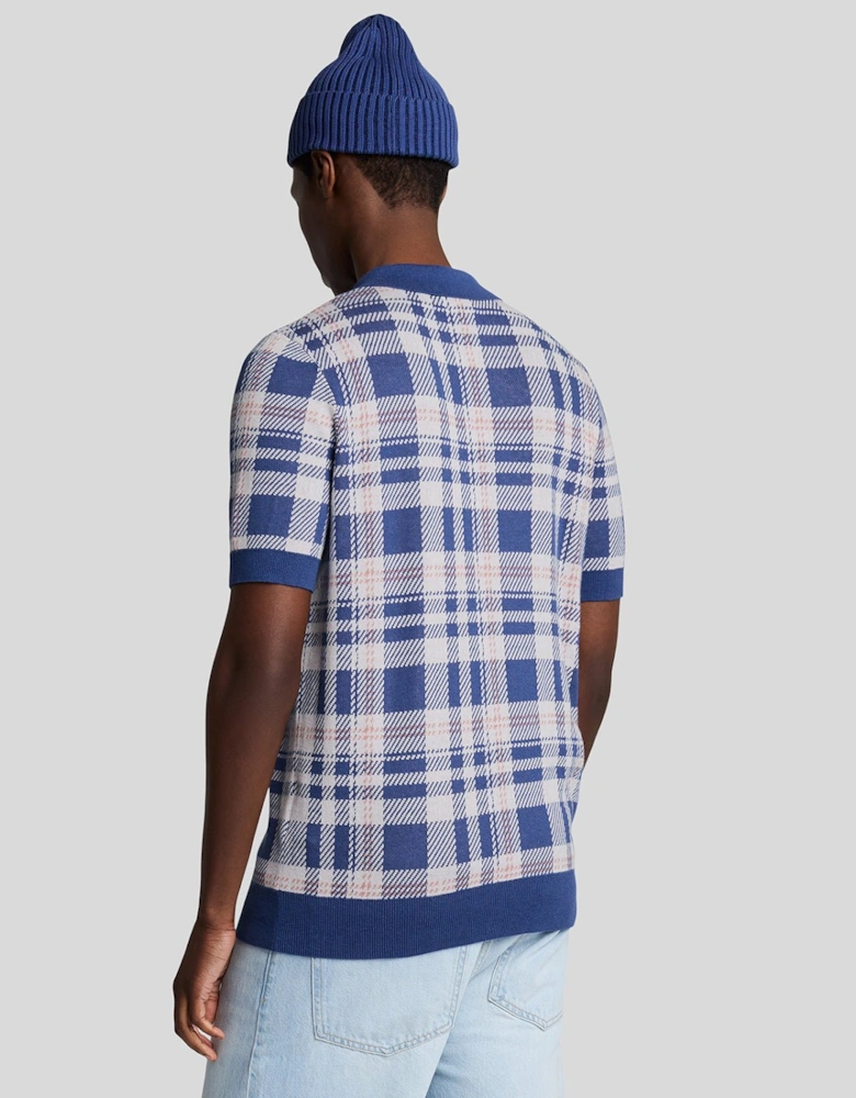 Tartan Knitted Polo Shirt