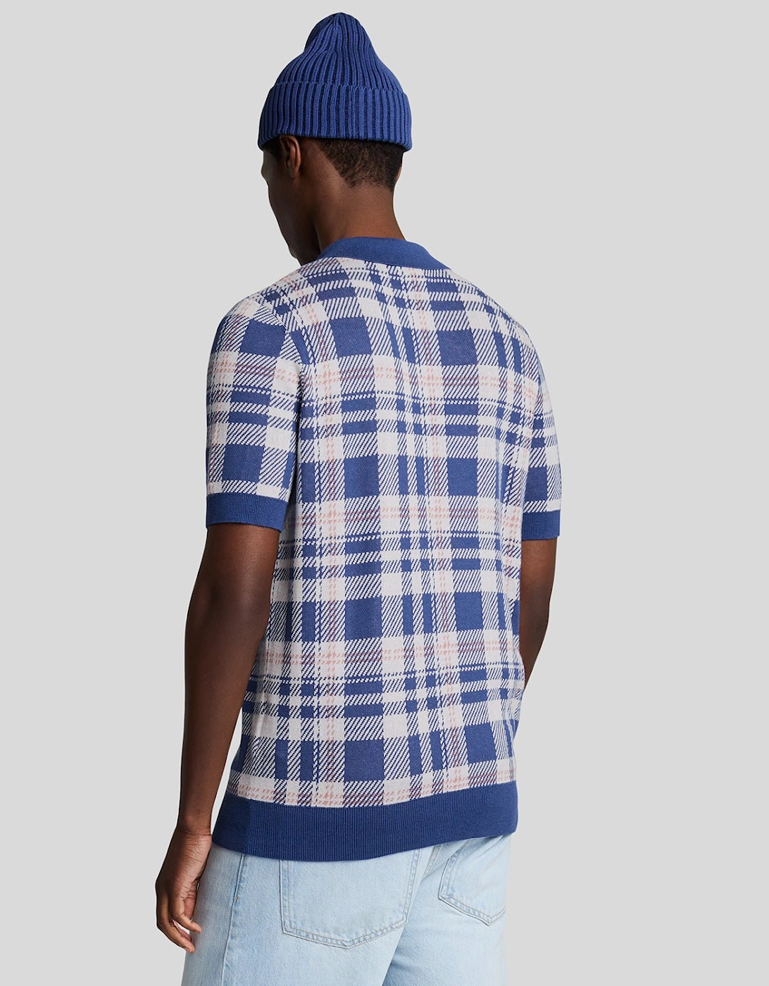 Tartan Knitted Polo Shirt