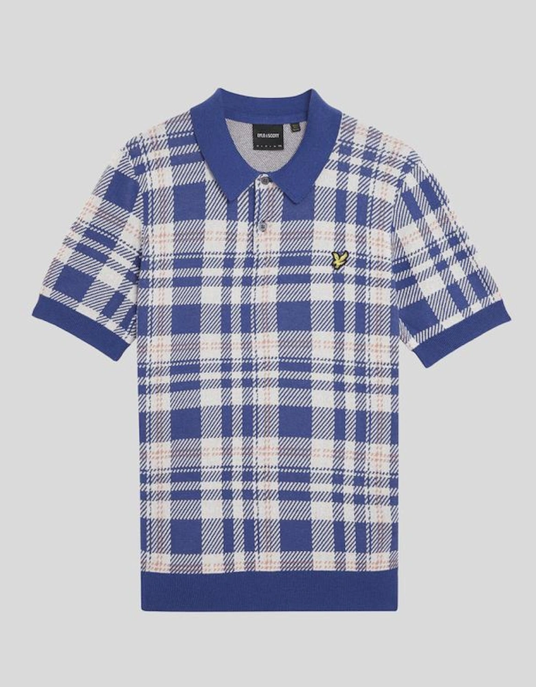 Tartan Knitted Polo Shirt