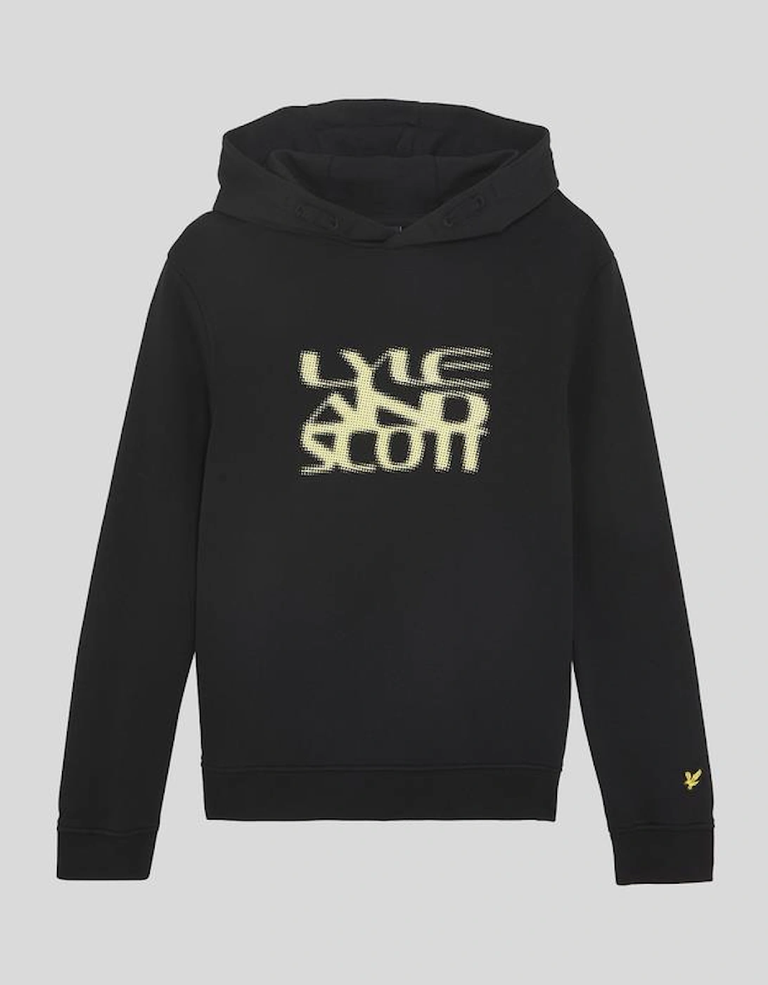 Lyle And Scott Boy's Formation Blur Graphic Hoodie - Black - Size: 9/10 y