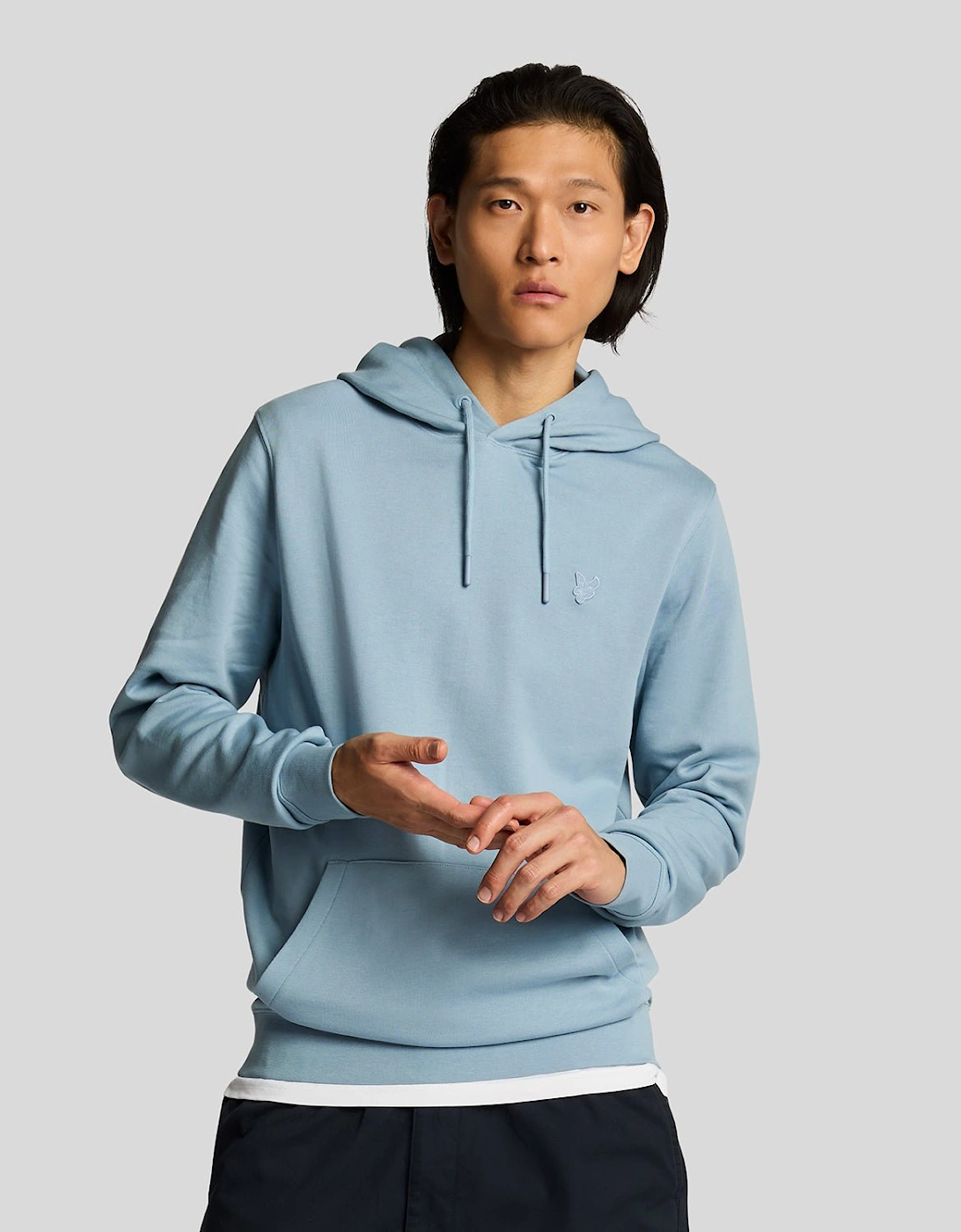 Lyle And Scott Men's Blue Superfine Cotton Loopback Hoodie - : 34 Xs