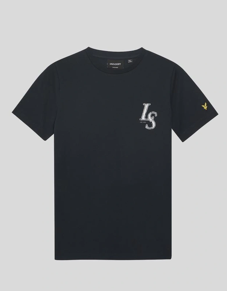 Kids L&S Monogram Print T-Shirt