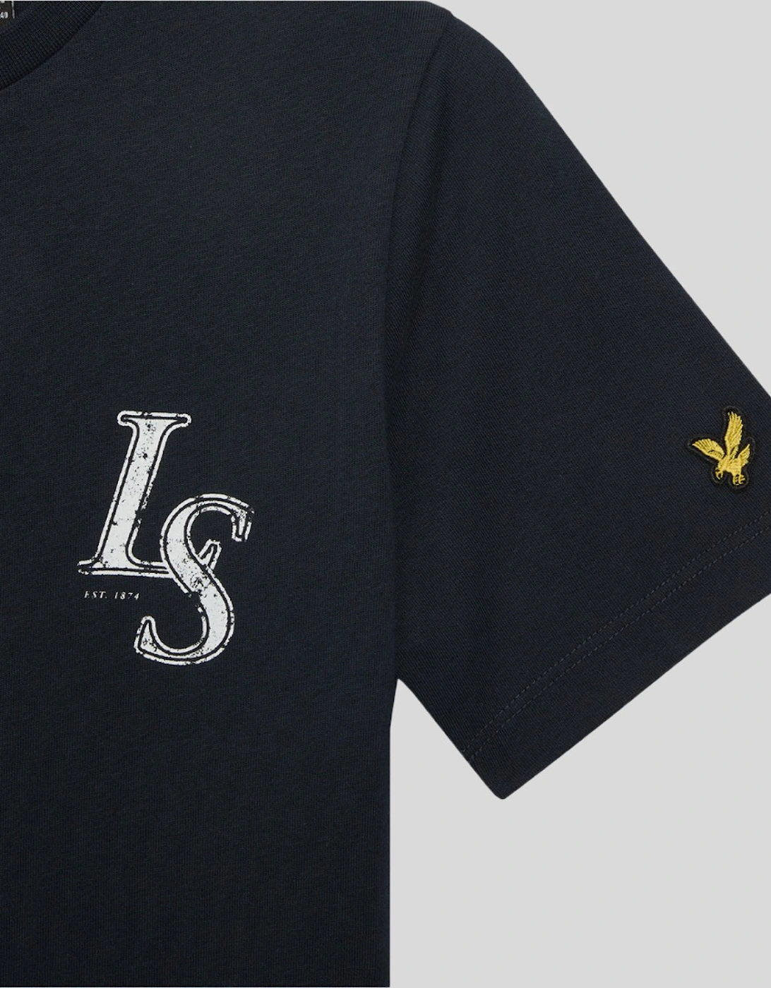 Kids L&S Monogram Print T-Shirt