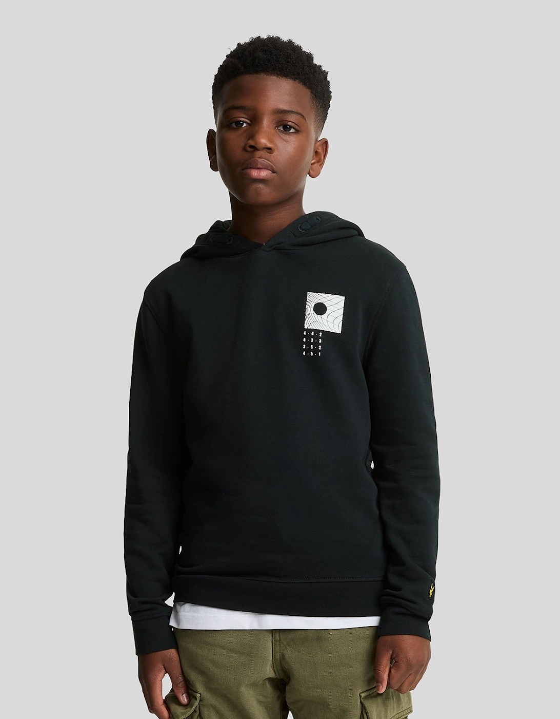 Lyle And Scott Boy's Disrupt Graphic Print Hoodie - Navy - Size: 12/13 y