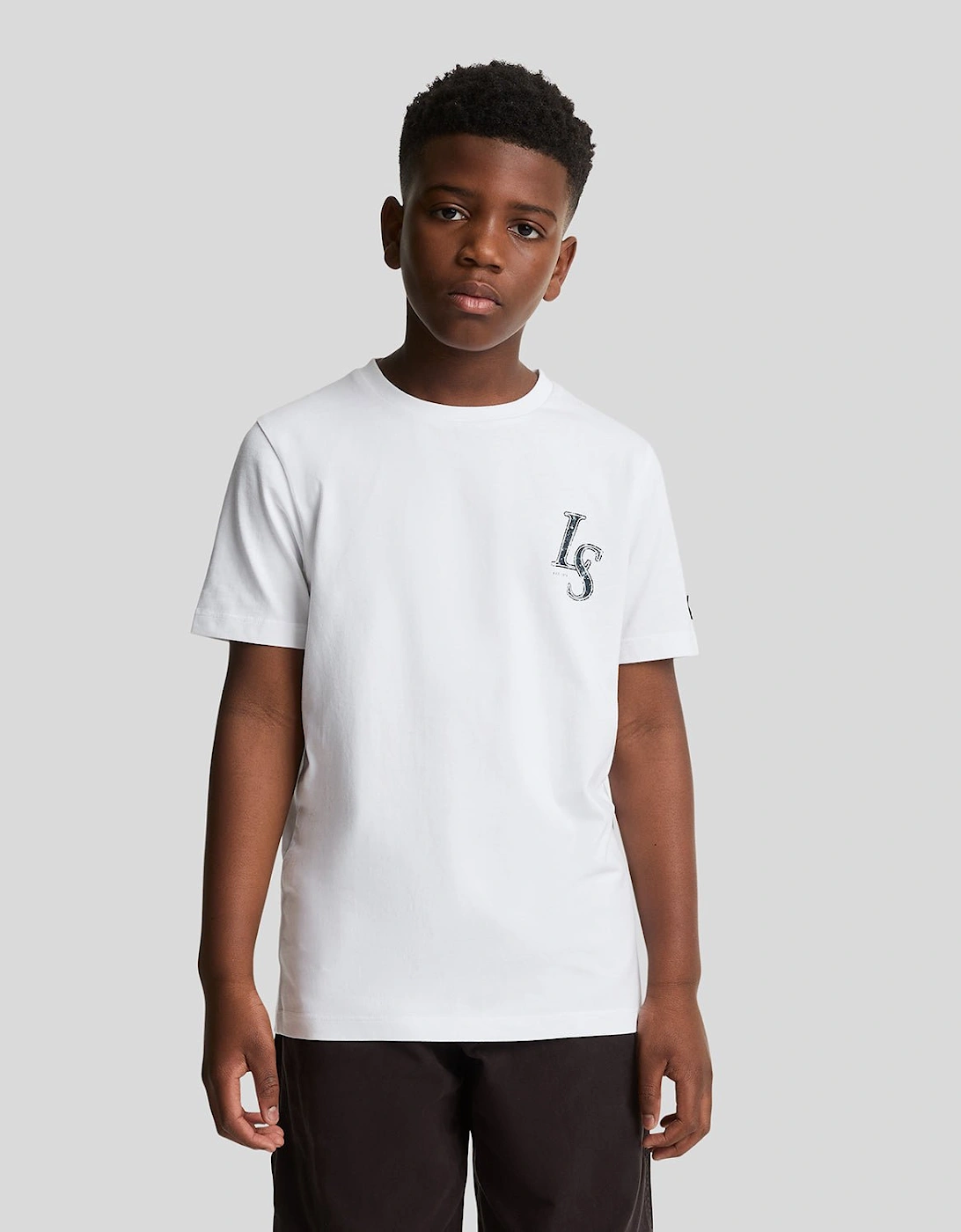 Kids L&S Monogram Print T-Shirt, 8 of 7