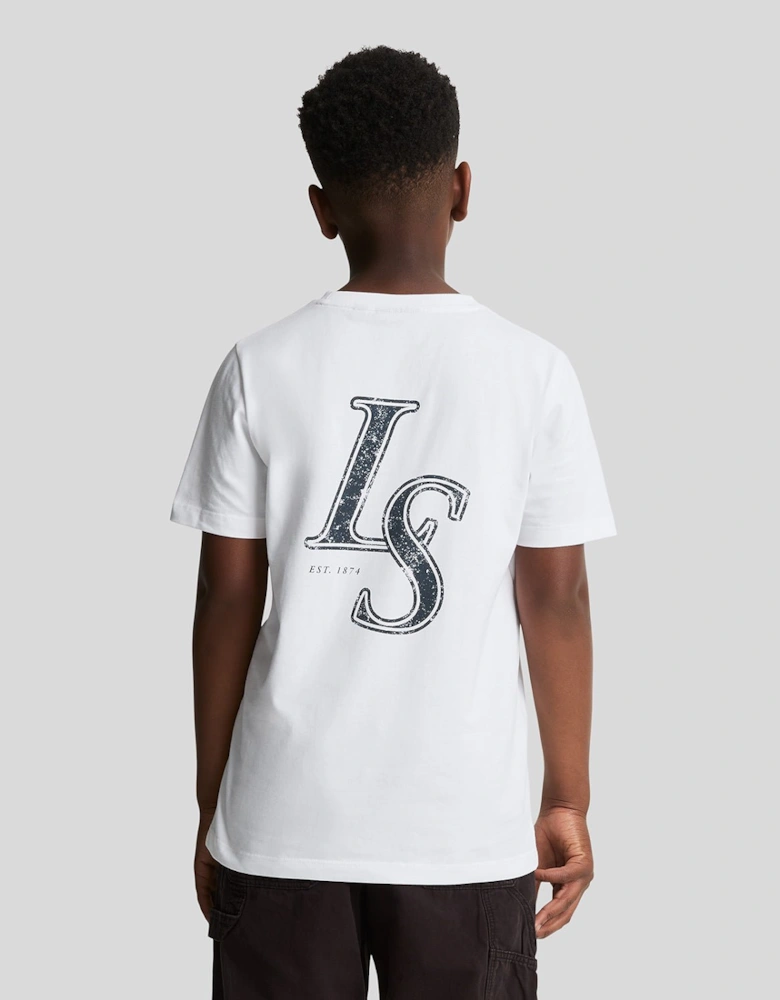 Kids L&S Monogram Print T-Shirt