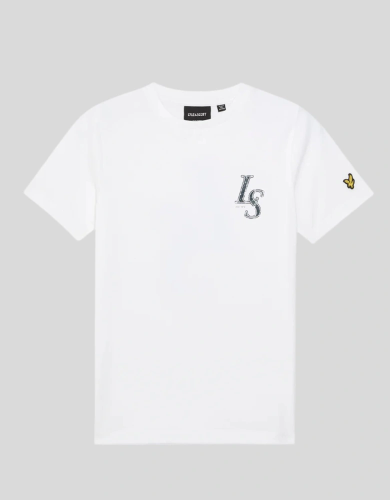 Kids L&S Monogram Print T-Shirt