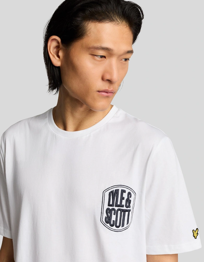 Embroidered Badge Graphic T-Shirt