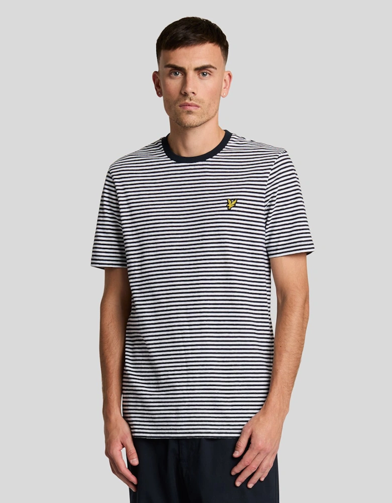 Linen Blend Breton Stripe T-Shirt